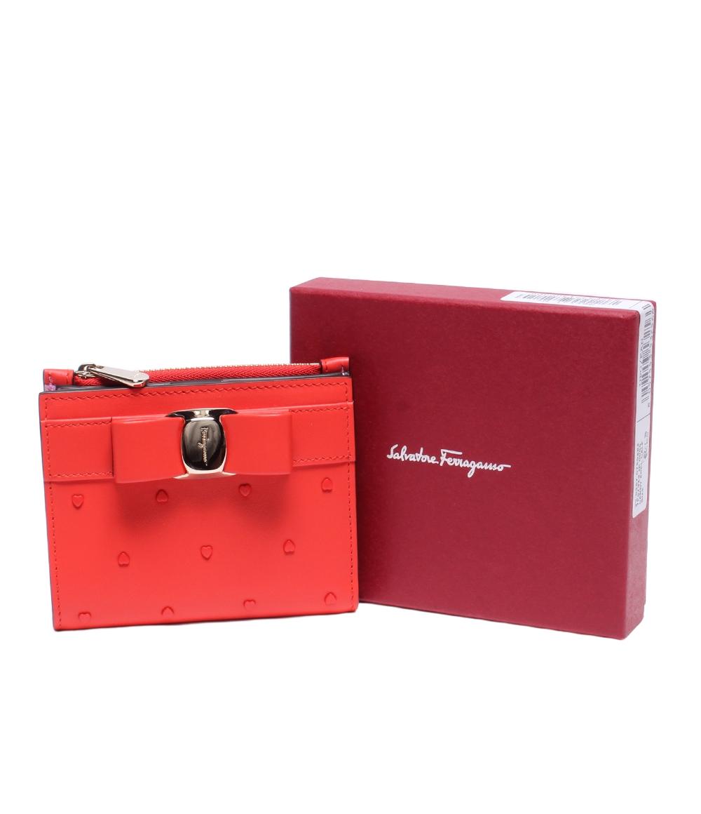 美品 サルヴァトーレフェラガモ 二つ折り財布 ヴァラ レディース Salvatore Ferragamo