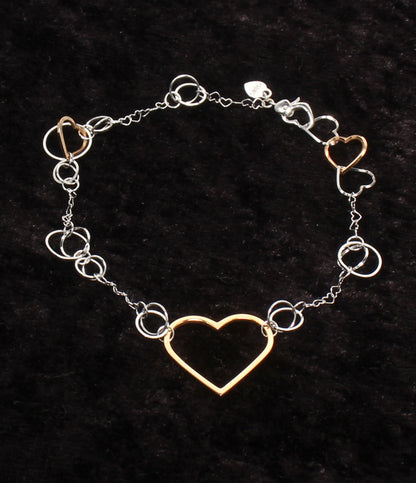 美品 Samantha Tiara ブレスレット K18WG ハートモチーフ レディース サマンサティアラ
