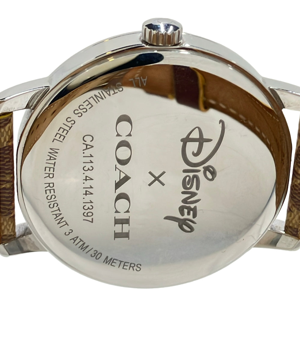 COACH Disney 腕時計 ミッキーマウス クオーツ CA113.4.14.1397 メンズ コーチ ディズニー