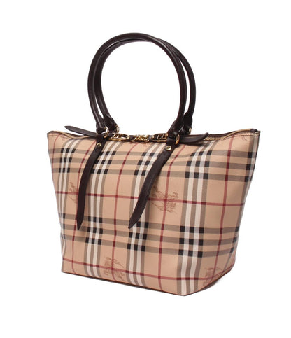 美品 BURBERRY ハンドバッグ トートバッグ ヘイマーケット レディース バーバリー