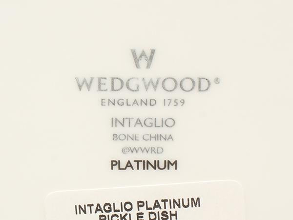 美品 ウエッジウッド ダイヤディッシュ 皿 22cm インタグリオ プラチナ WEDGWOOD