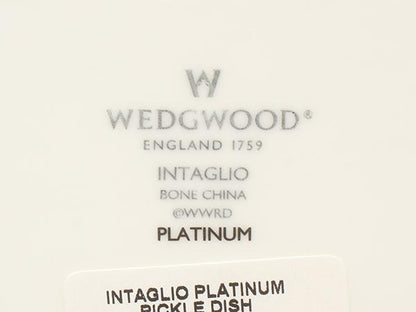 美品 ウエッジウッド ダイヤディッシュ 皿 22cm インタグリオ プラチナ WEDGWOOD