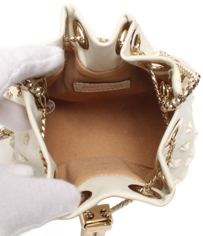 JIMMY CHOO チェーンショルダーバッグ 斜め掛け ハンドバッグ ミニ スタッズ マイクロボンボン レディース ジミーチュウ