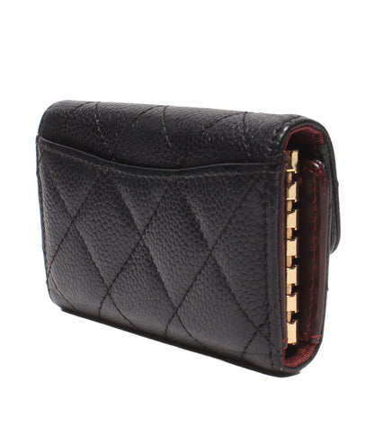 CHANEL ６連キーケース ゴールド金具 マトラッセ キャビアスキン 18番台 レディース シャネル