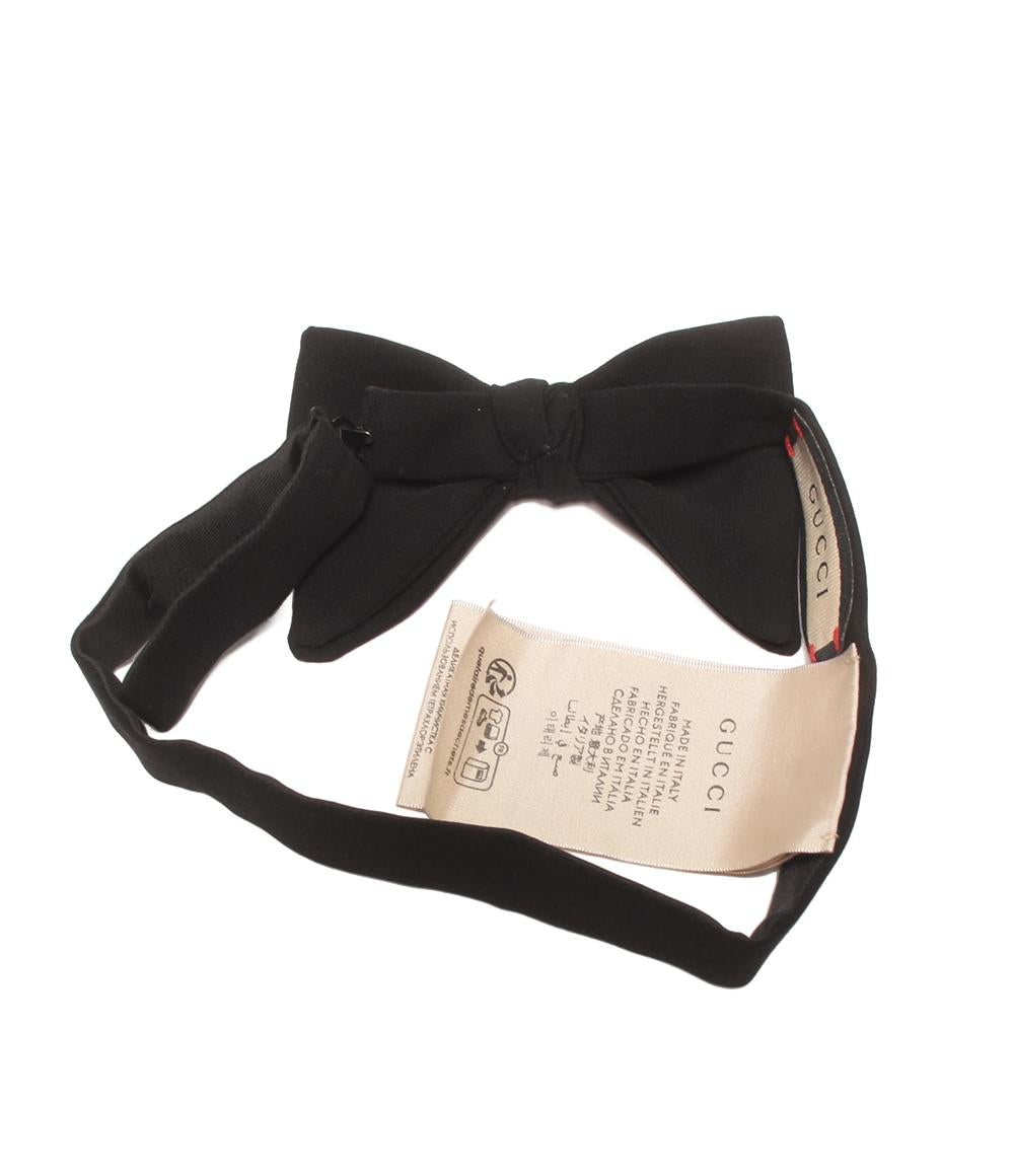 美品 GUCCI シルククレープ ボウタイ シルク100% ダブルG 660079 4G005 メンズ グッチ