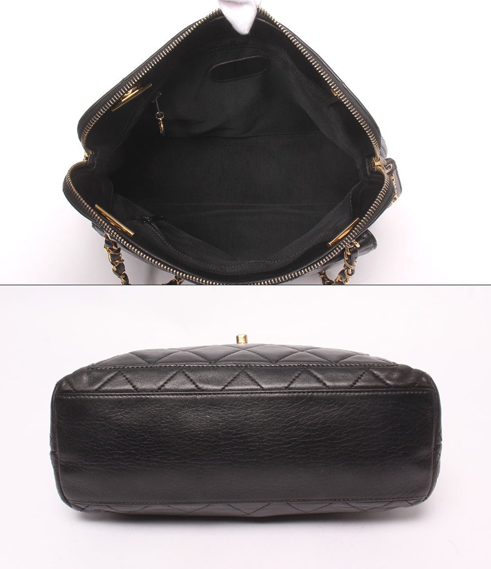 CHANEL チェーンショルダーバッグ 肩掛け ゴールド金具 1番台 マトラッセ レディース シャネル