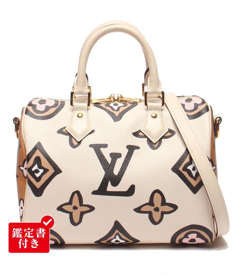 美品 LOUIS VUITTON 2WAYハンドバッグ ショルダーバッグ 肩掛け 斜め掛け ワイルド アット ハート スピーディ バンドリエール25 モノグラム M45828