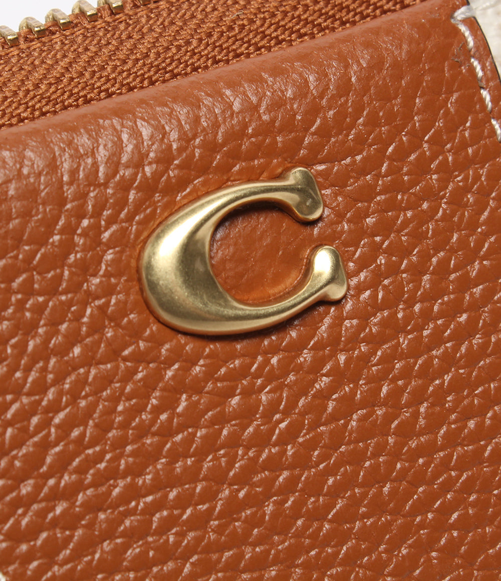 美品 COACH ラウンドファスナー長財布 コーチ
