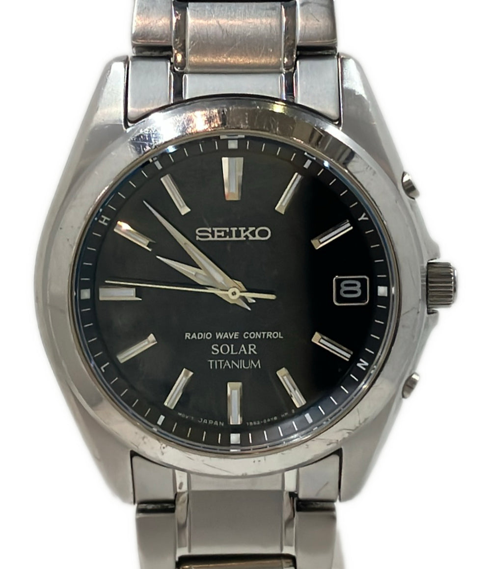SEIKO 腕時計 スピリット 電波ソーラー ソーラー ブラック 7B52-0AK0 メンズ セイコー