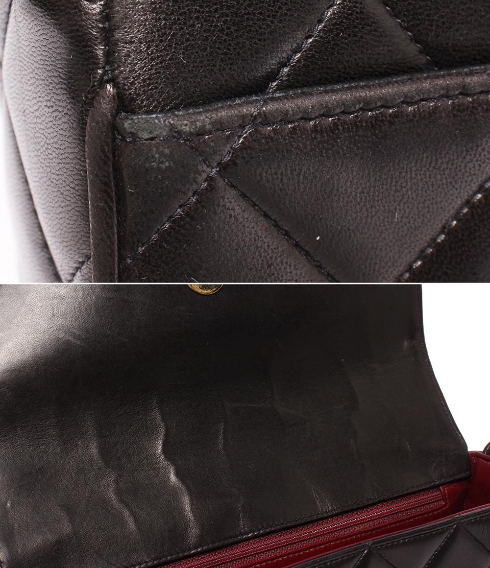 CHANEL ショルダーバッグ ラムスキン ゴールド金具  2番台 肩掛け マトラッセ レディース シャネル