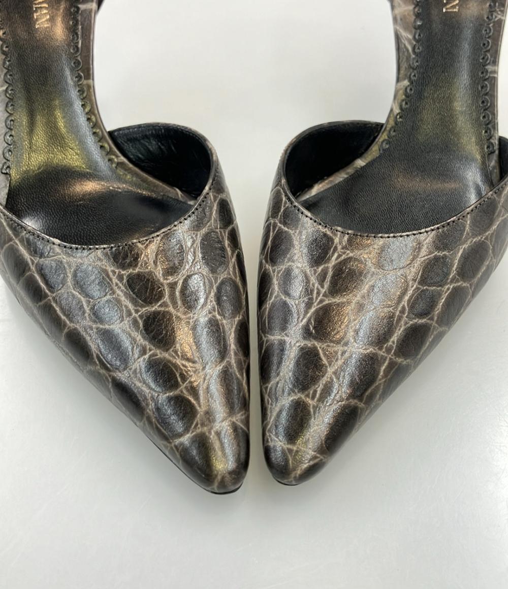 GIORGIO ARMANI ポンテットトゥパンプス クロコ型押し レディース SIZE 35 (22.5cm) ジョルジオアルマーニ