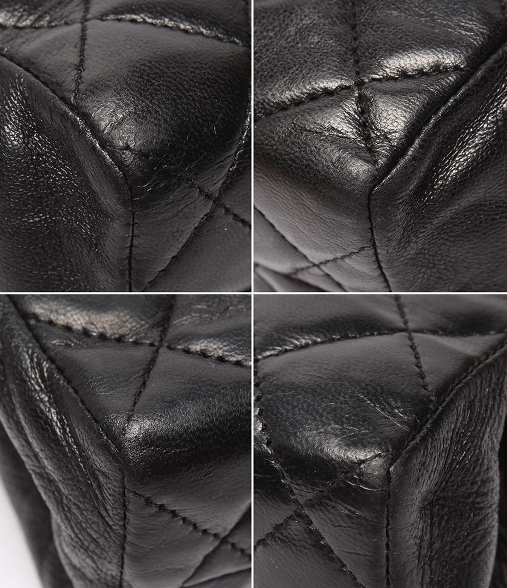 CHANEL チェーンショルダーバッグ シングルチェーン シングルフラップ ゴールド金具 ラムスキン 0番台 マトラッセ レディース シャネル