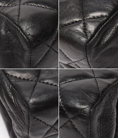 CHANEL チェーンショルダーバッグ シングルチェーン シングルフラップ ゴールド金具 ラムスキン 0番台 マトラッセ レディース シャネル