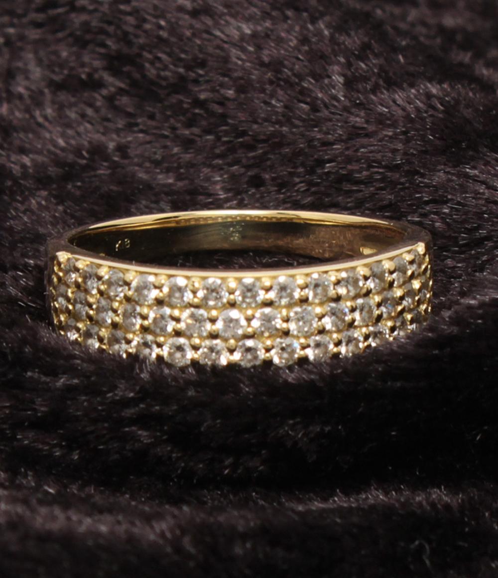 美品 リング 指輪 K18 ダイヤ 0.50ct レディース SIZE 11号