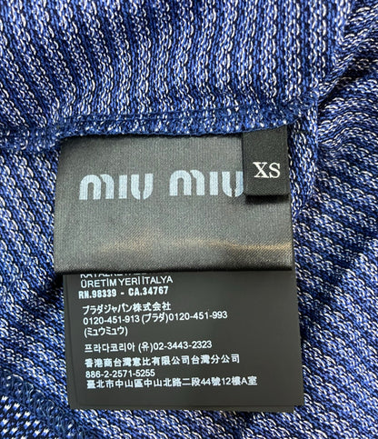 美品 Miu Miu ジャガードジャージ長袖Tシャツ MJLA47 レディース SIZE 36 (XS) ミュウ ミュウ