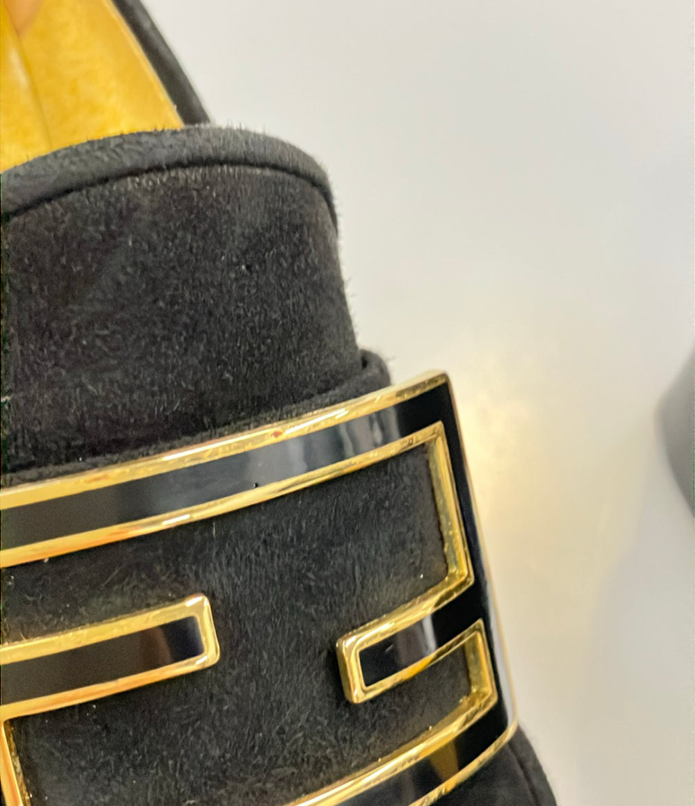 FENDI チャンキーヒールローファー パンプス スエード レディース SIZE 36 (23cm) フェンディ