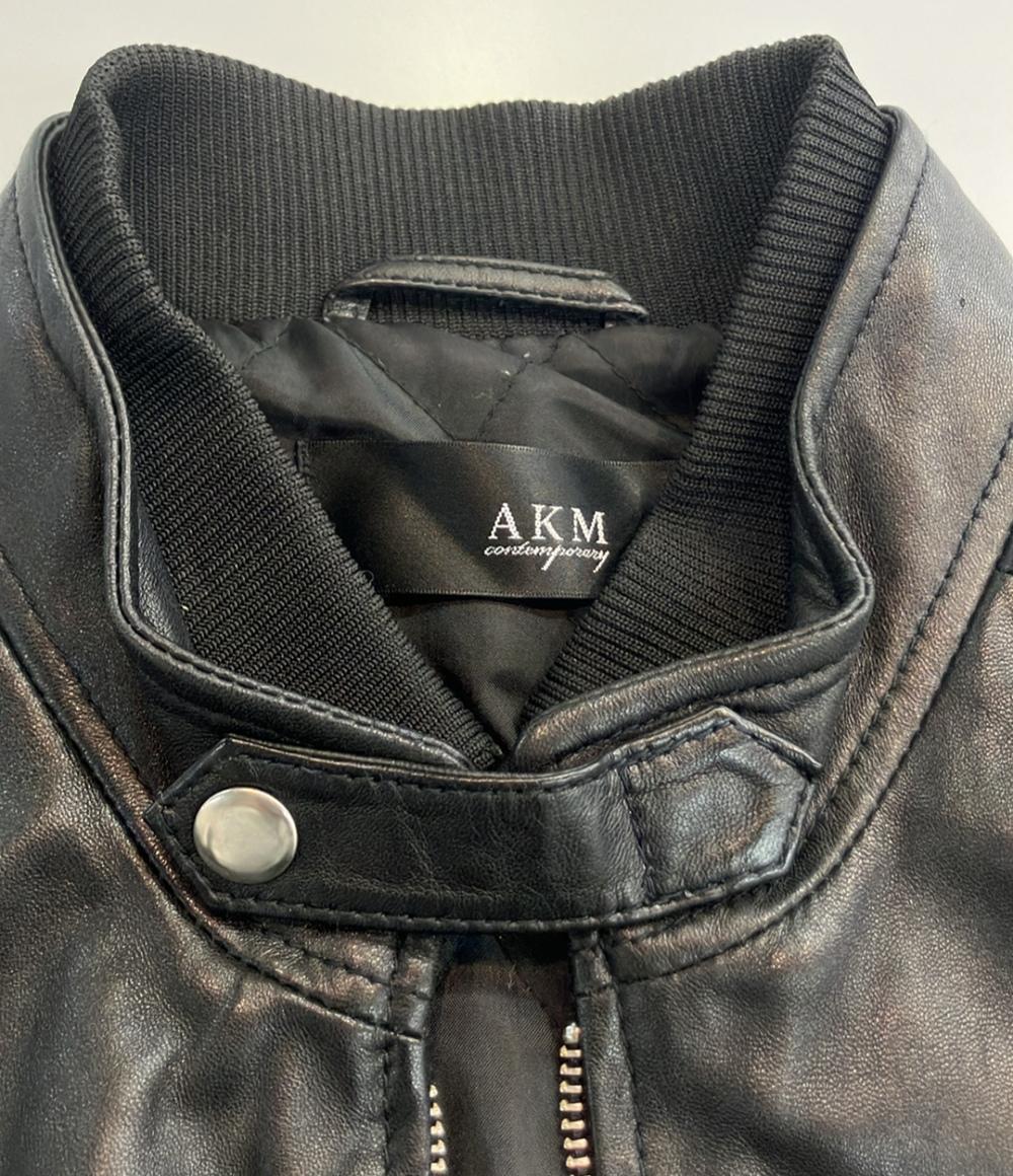 エイケイエム レザージャケット シングルライダース ラムレザー メンズ SIZE XL AKM