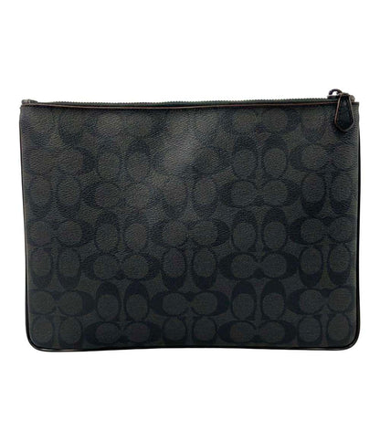 美品 コーチ クラッチバッグ セカンドバッグ シグネチャー F25520 メンズ COACH