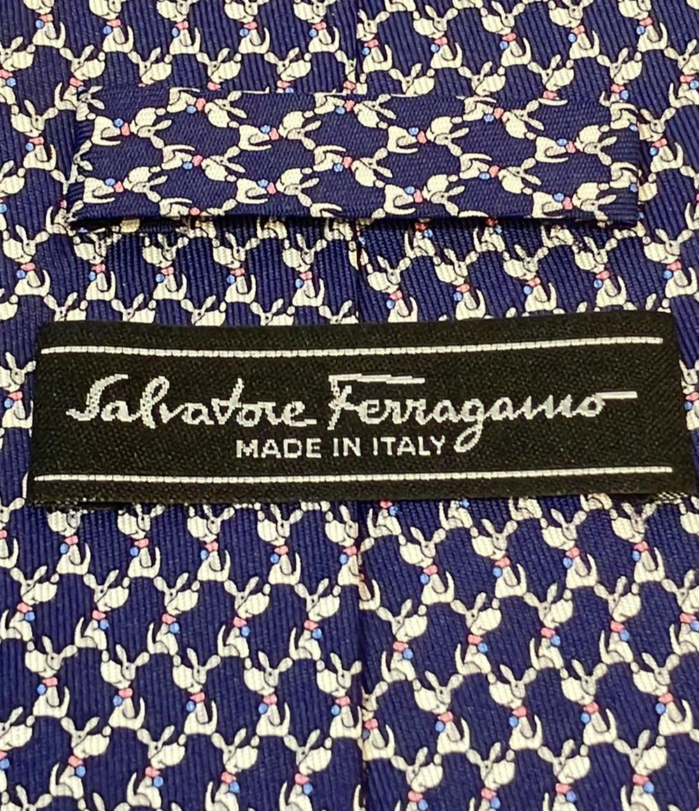 美品 サルヴァトーレフェラガモ ネクタイ シルク100% メンズ Salvatore Ferragamo