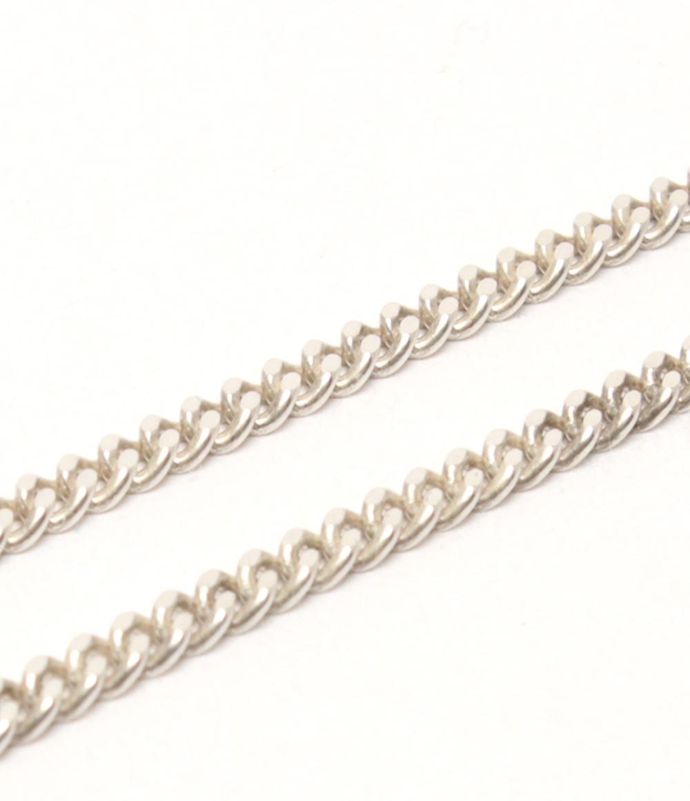 美品 GUCCI ネックレス SV925 カットアウトG バー ユニセックス グッチ