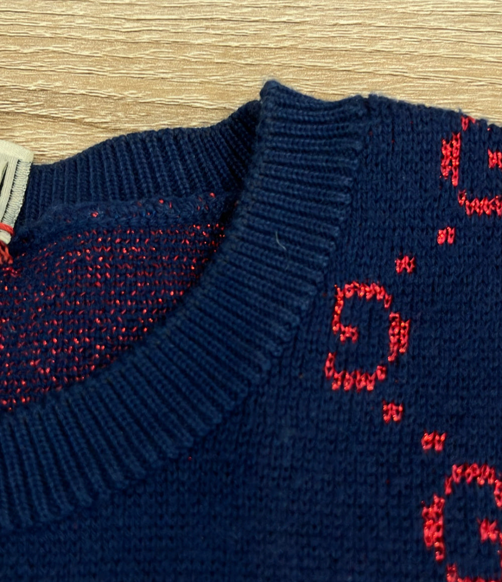 GUCCI 長袖ニット GG柄 ジャガード ラメ 571723GG キッズ SIZE 10 (140) グッチ