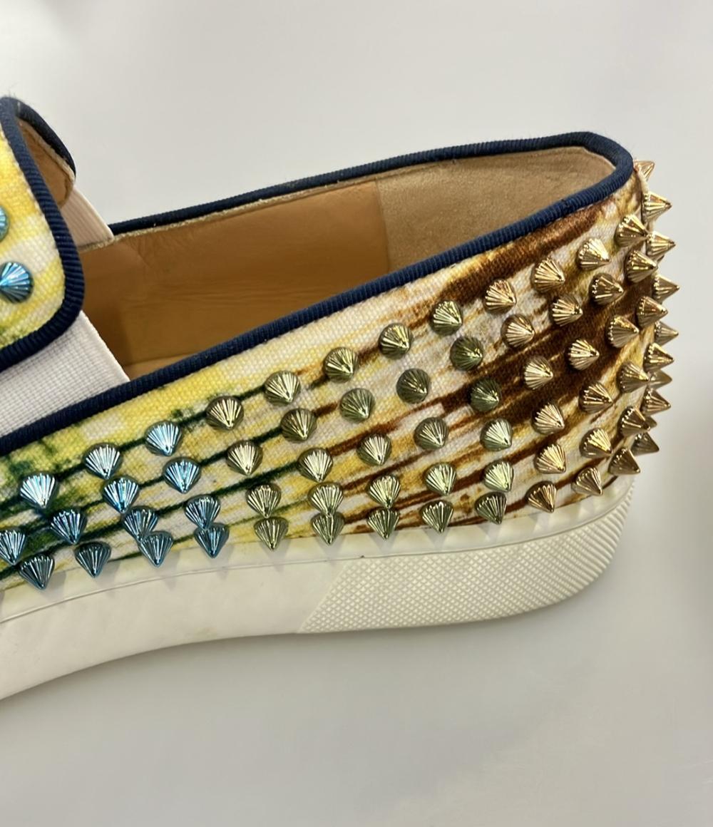 Christian Louboutin マカロン マルチカラースタッズゴールド Christian Louboutin（クリスチャンルブタン） 財布 三つ折り マルチ