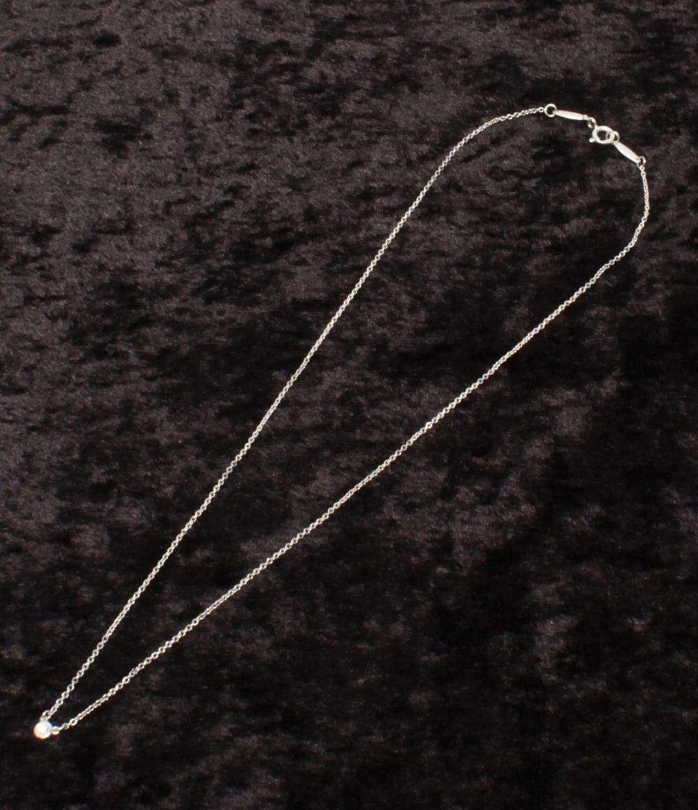 美品 ティファニー ネックレス SV925 バイザヤード 1Pダイヤ レディース TIFFANY&Co.