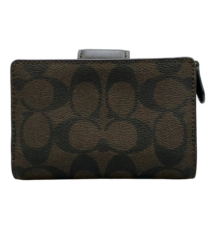 COACH 二つ折り財布 ミディアム コーナー ジップ ウォレット シグネチャー キャンパス シグネチャー レディース コーチ