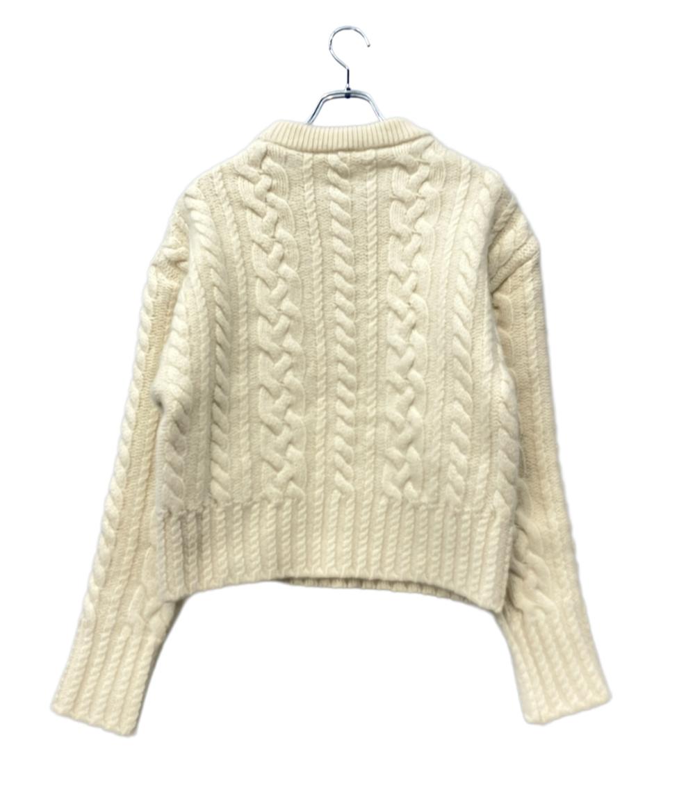 美品 AMI Alexandre Mattiussi 長袖ニット ケーブル セーター タグ付き HKS011.017 メンズ SIZE S アミ パリス アレクサンドル マテュッシ