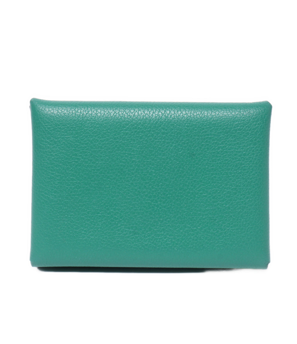 HERMES コインケース カードケース シルバー金具 W刻印 カルヴィ デュオ レディース メンズ エルメス