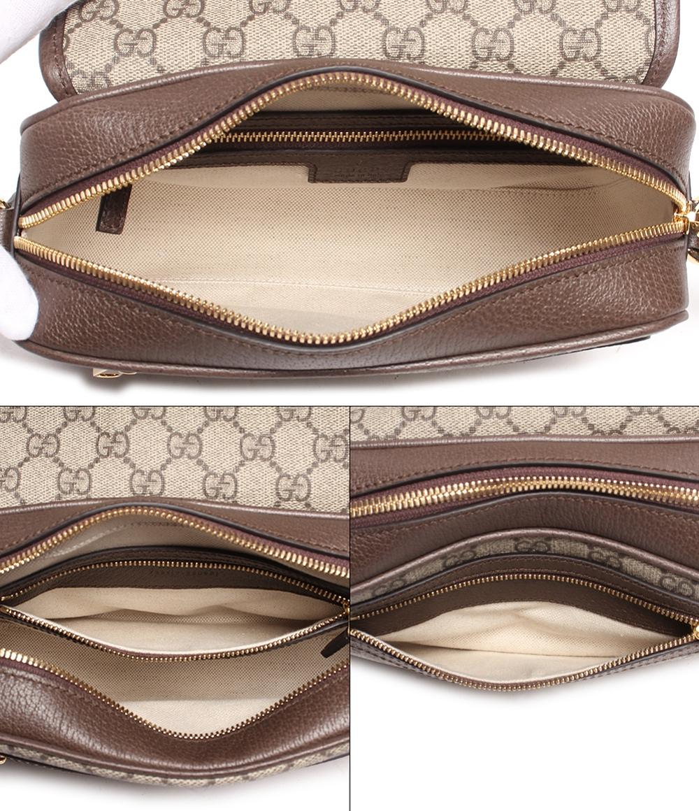 美品 グッチ レザー ショルダーバッグ スモール オフィディア GGスプリーム 72211 520981 レディース GUCCI