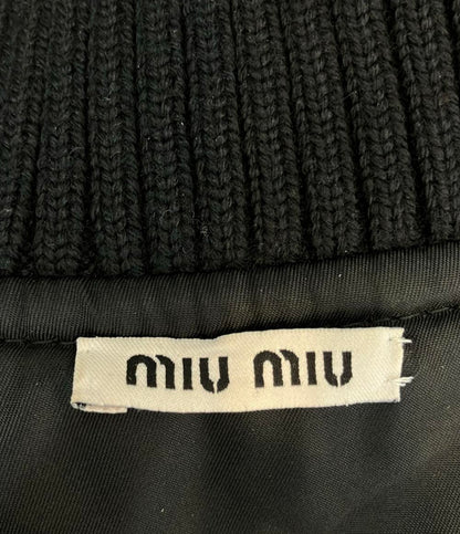 Miu Miu ブルゾン キルティング ショート MA-1ジャケット リブニット ML282 レディース SIZE 36 (XS) ミュウ ミュウ