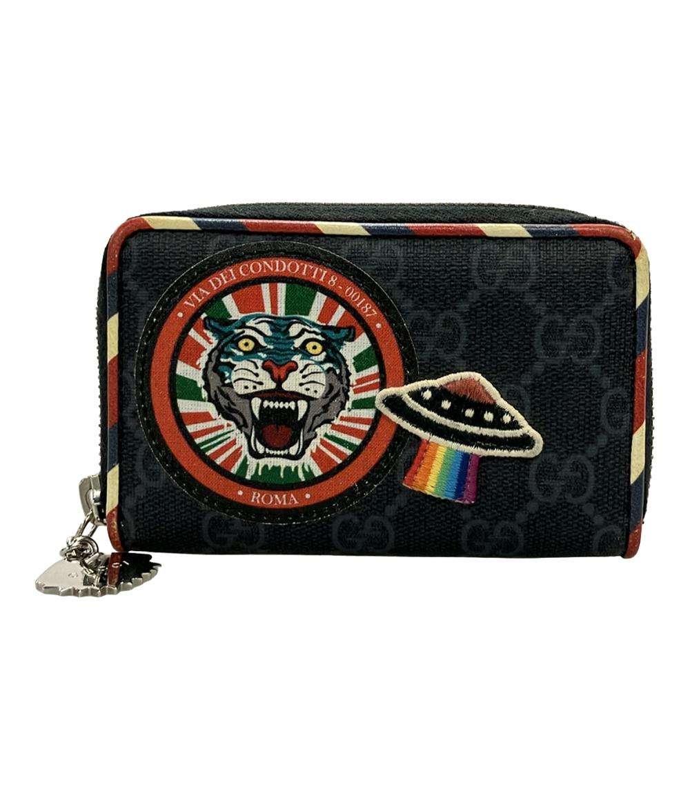 グッチ ラウンドファスナー コインケース ナイトクーリエ レザー GGスプリーム 496343 2149 メンズ GUCCI