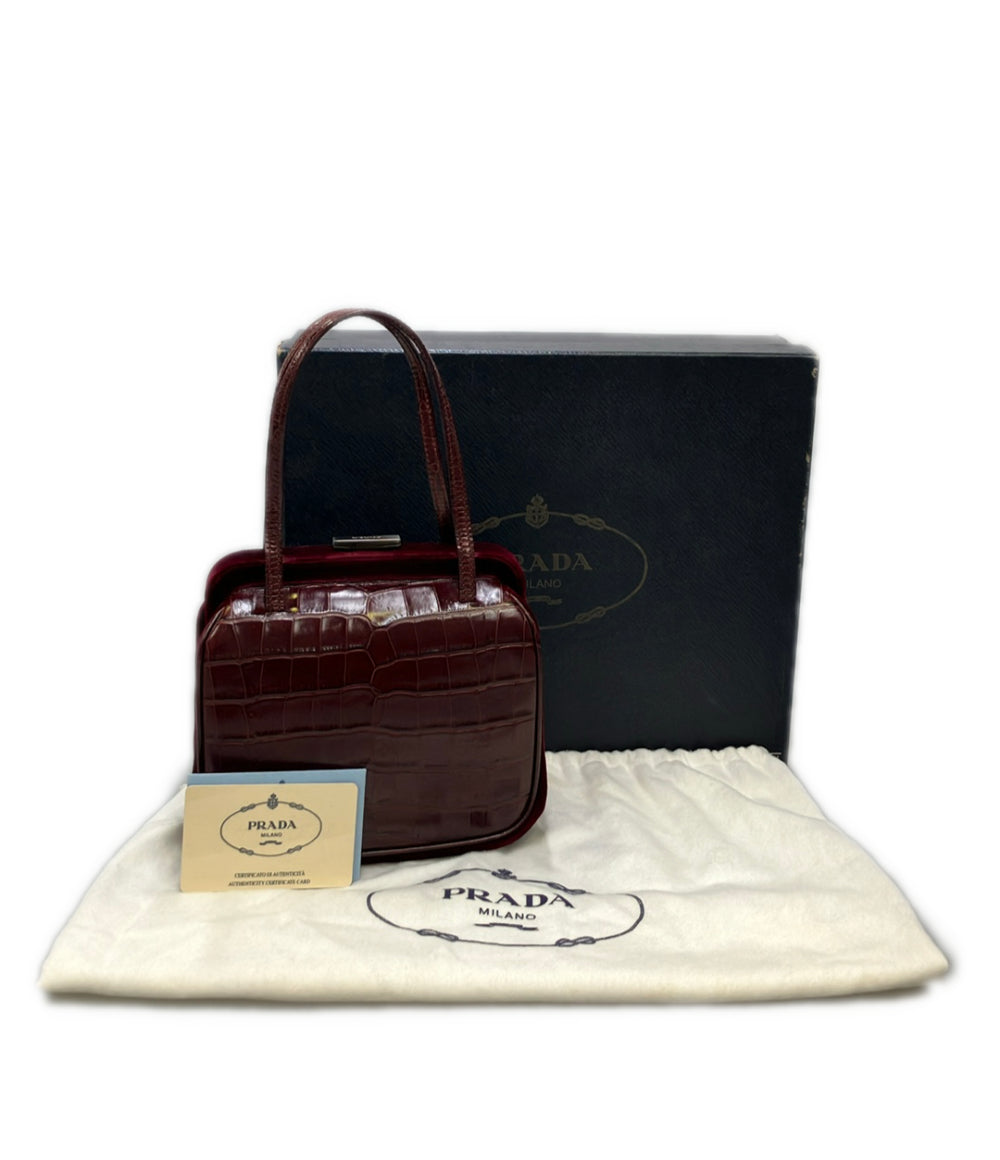 PRADA ハンドバッグ クロコ型押し B7592 レディース プラダ
