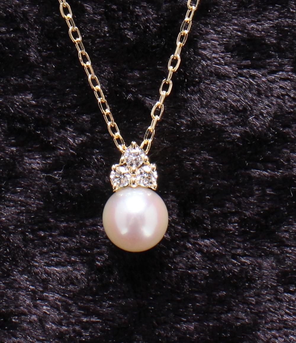 美品 ミキモト ネックレス K18 パール レディース MIKIMOTO