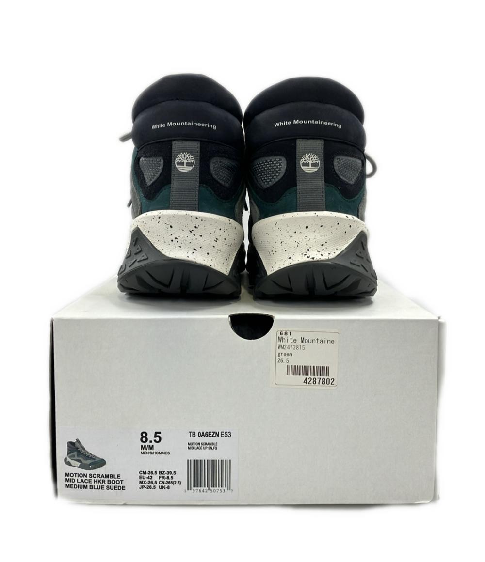 美品 Timberland WHITE MOUNTAINEERING ハイカットスニーカー MOTION SCRAMBLE MID メンズ SIZE 26.5 ティンバーランド ホワイトマウンテニアリング