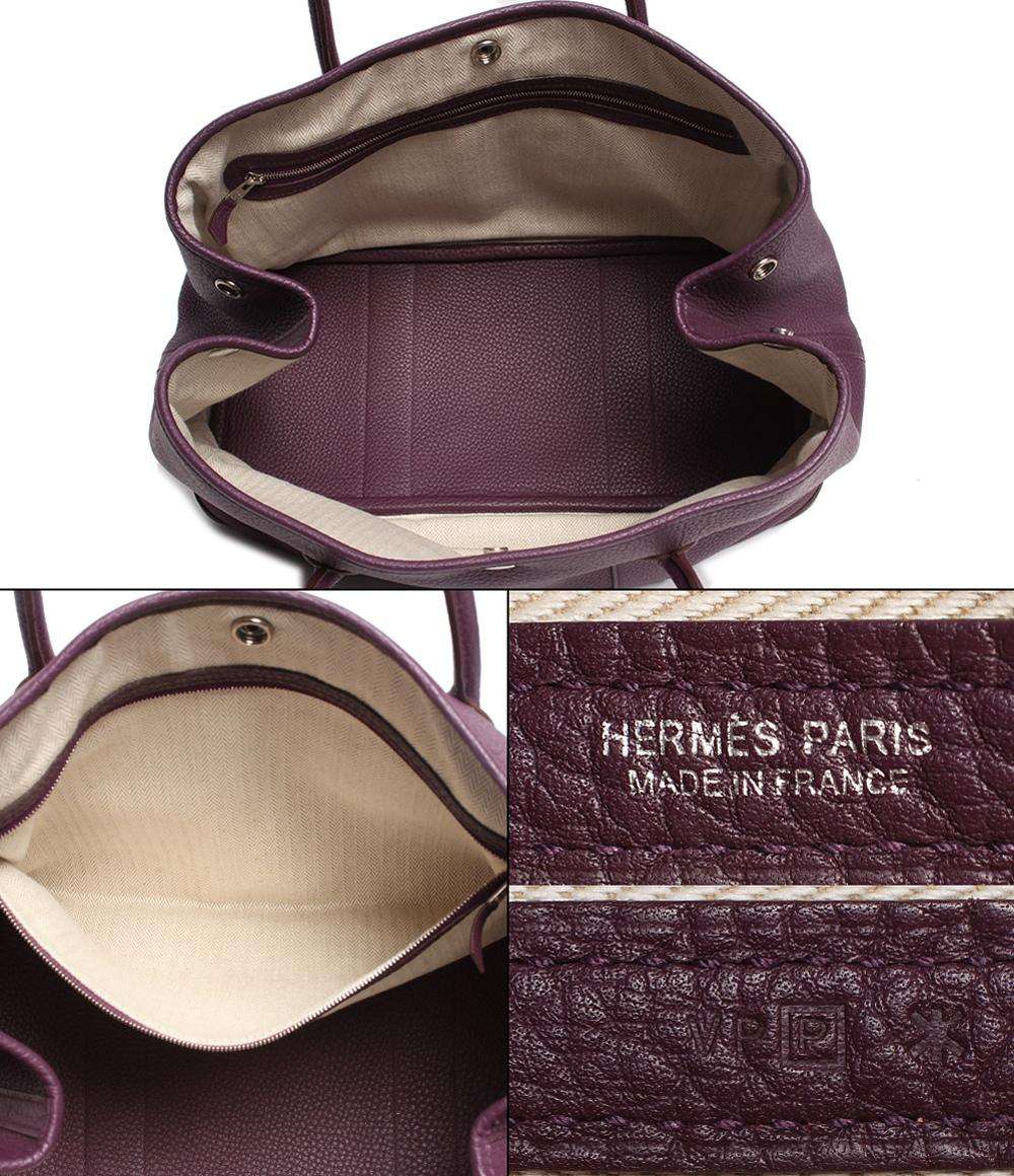 エルメス レザートートバッグ □P刻印 シルバー金具 ガーデンパーティー PM ネゴンダ レディース HERMES