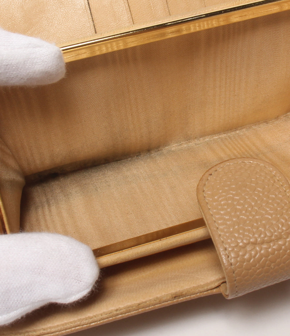 CHANEL 二つ折り財布 ゴールド金具 8番台 がま口 レディース シャネル