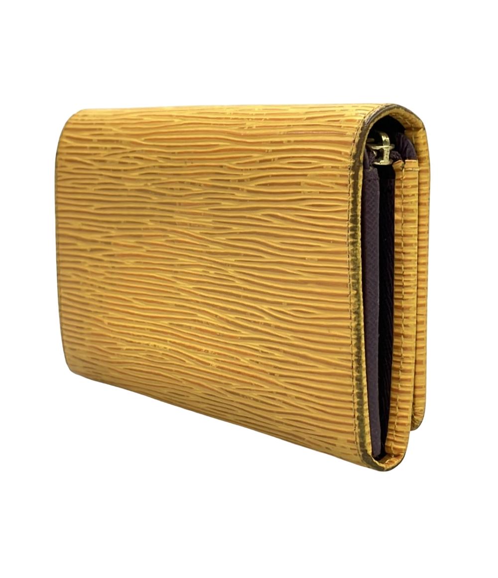 LOUIS VUITTON 二つ折り財布 ポルトモネ ビエ トレゾール エピ M63509