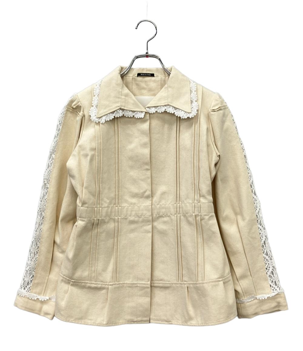 美品 Maison Margiela ビックカラー レースシャツ ジャケット 22SS S31BN0333 レディース SIZE 36 (XS) メゾンマルジェラ