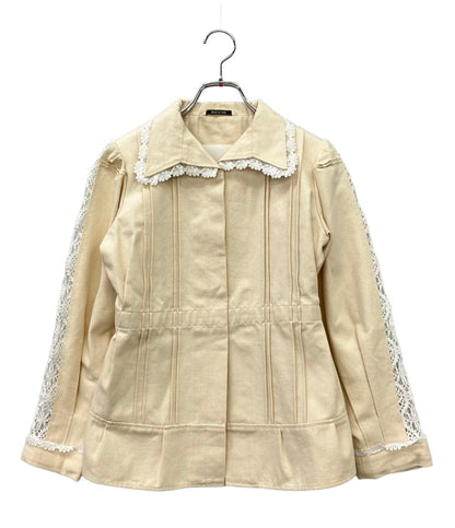 美品 Maison Margiela ビックカラー レースシャツ ジャケット 22SS S31BN0333 レディース SIZE 36 (XS) メゾンマルジェラ