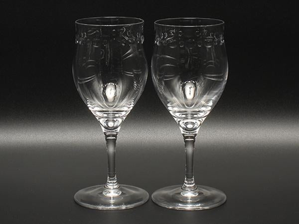 美品 TIFFANY&Co. ワイングラス 2点セット ペア スウィング ティファニー