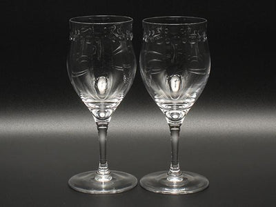 美品 TIFFANY&Co. ワイングラス 2点セット ペア スウィング ティファニー