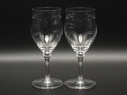 美品 TIFFANY&Co. ワイングラス 2点セット ペア スウィング ティファニー