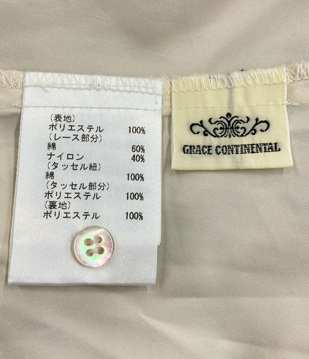 美品 GRACE CONTINENTAL 長袖ワンピース レース 花柄 レディース SIZE 36 (S) グレースコンチネンタル