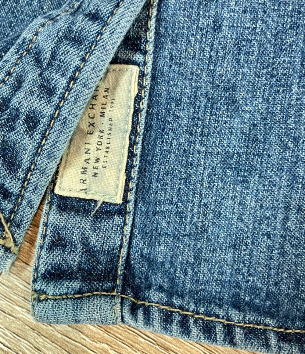 ARMANI EXCHANGE デニムシャツ 長袖 ダンガリー ウエスタン スナップボタン レディース SIZE M アルマーニエクスチェンジ