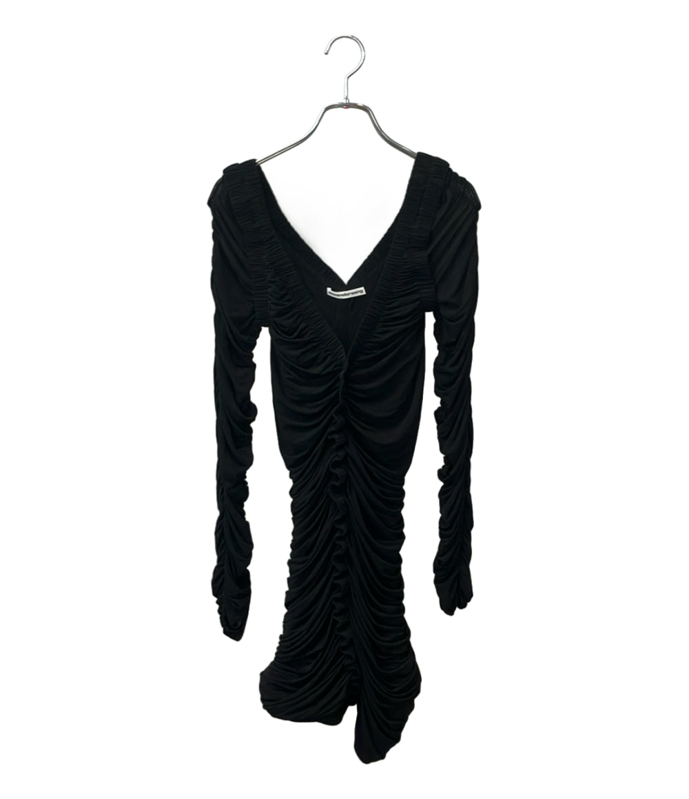 美品 Alexander Wang 長袖ワンピース ルシュドロングスリーブミニドレス 1CC2256770 レディース SIZE M アレキサンダーワン
