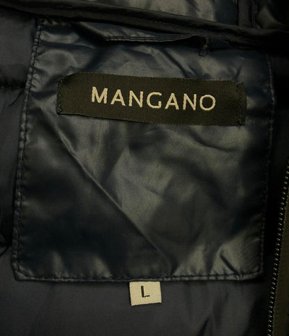 美品 マンガーノ ダウンコート スパンコールフード付き レディース SIZE L (L) Mangano