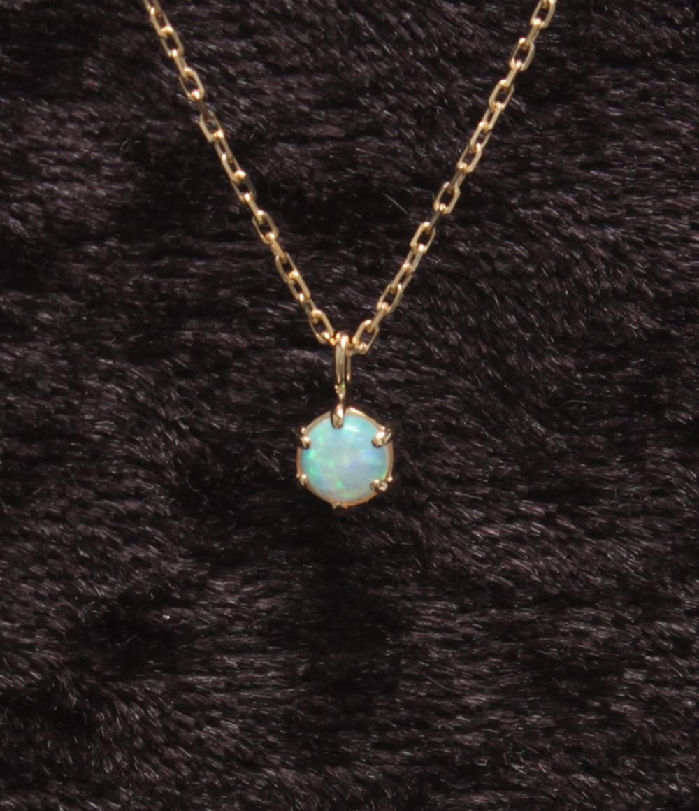 美品 クロチェ ネックレス K10 ホワイトオパール レディース Cloche