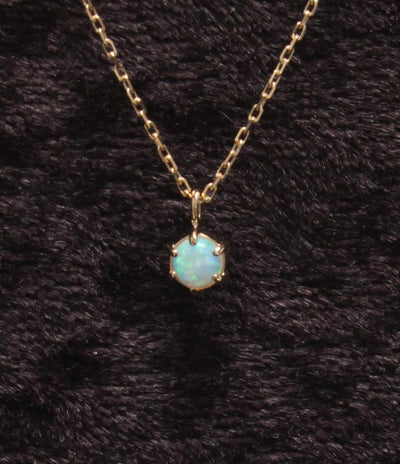 美品 クロチェ ネックレス K10 ホワイトオパール レディース Cloche